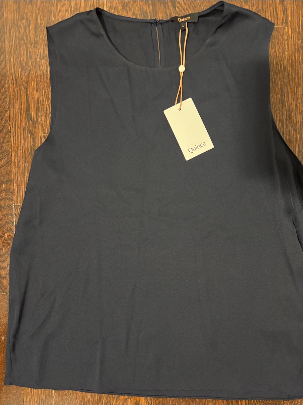Quince Sleeveless Shell Top in Navy Blue